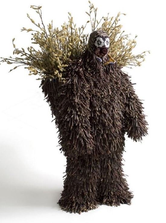 costume made of sticks